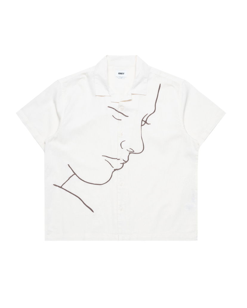 Srajce OBEY Frances Woven Shirt Bela | 181210430-UBM