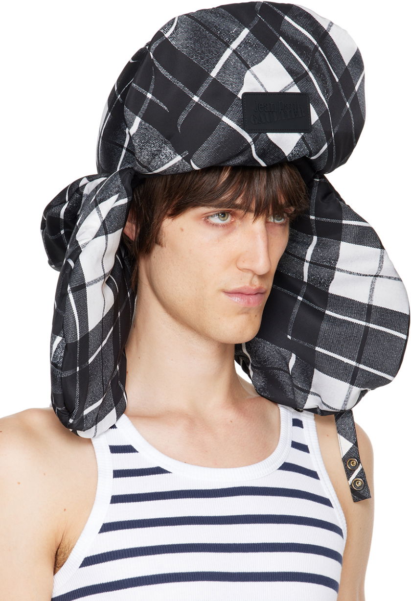 Klobuk Jean Paul Gaultier Gaultier Tartan Print Aviator Hat Črna | 24/31-U-CC044P-C563-000201, 1