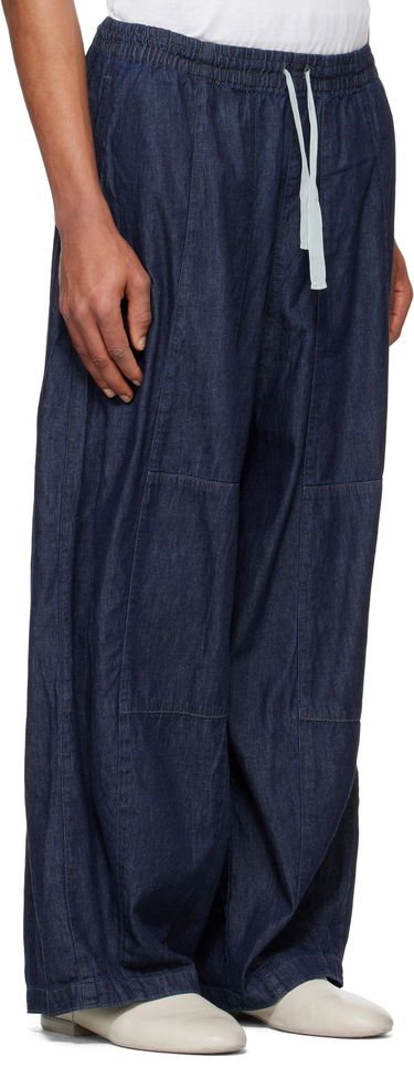 Hlače Needles NEEDLES H.D. Drawstring Wide-Leg Jeans Črna | QV156, 4