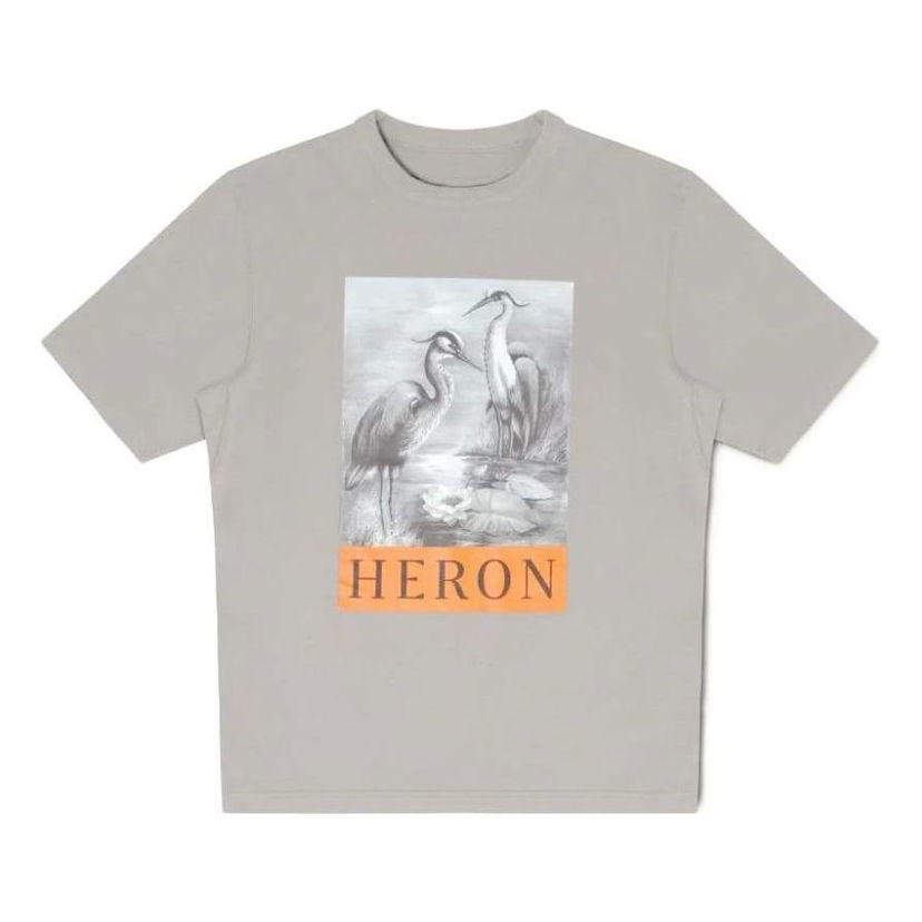 Majica HERON PRESTON Heron Preston Bird Graphic T-Shirt Siva | HMAA032S23JER0050910