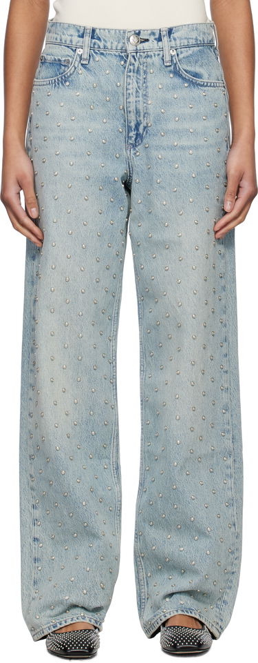 Kavbojke rag & bone rag & bone Shea Relaxed Straight Jeans Modra | WDD24H2998RGDE, 0