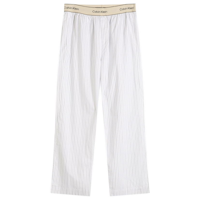 Pižame CALVIN KLEIN Calvin Klein Sleep Pants, Size Large Bela | LV00NM2944ZEW