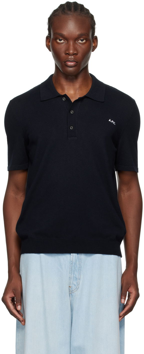 Polo majica A.P.C. Navy Ollie Polo Mornarica | COGDK-H23326, 0