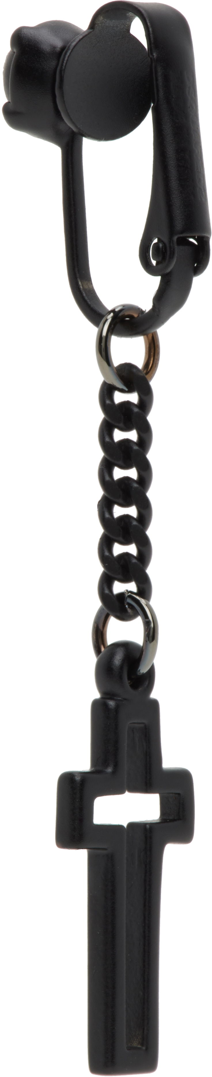 Obeski za ključe DSQUARED2 Dsquared2 Clip-On Cross Earring Črna | ERM0064_37208163_2124, 1