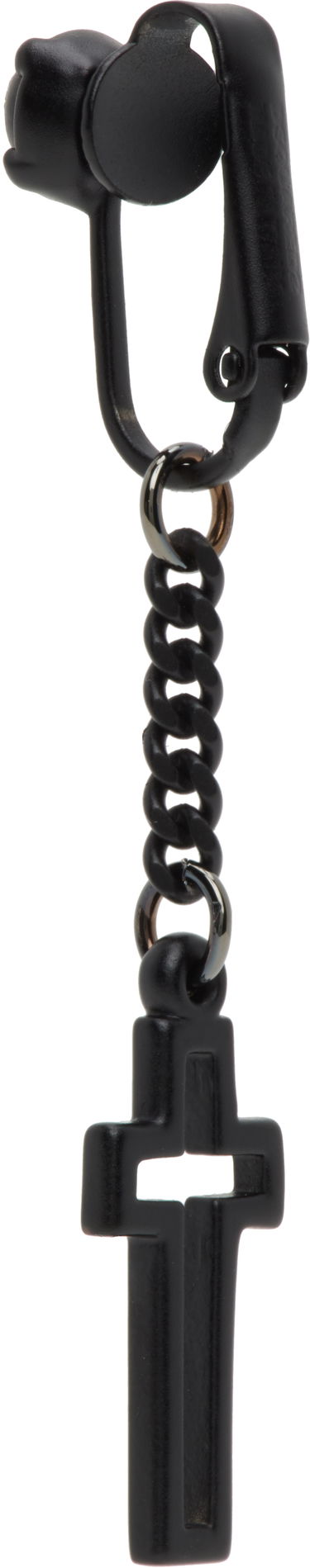 Obeski za ključe DSQUARED2 Dsquared2 Clip-On Cross Earring Črna | ERM0064_37208163_2124, 1