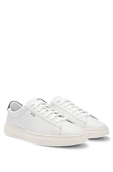 Oblačila in dodatki BOSS BOSS Polished Leather with Logo Details Bela | 50536480