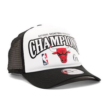 Kapa New Era 9FORTY A-Frame Trucker NBA League Champions Chicago Bulls Black Črna | 60298648, 0