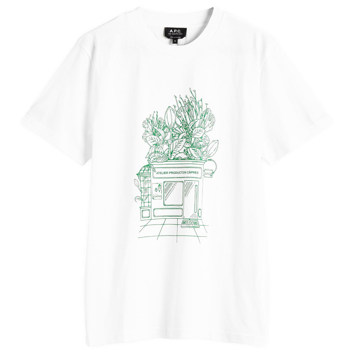 Majica A.P.C. Graphic T-Shirt Magasin Store Print Bela | COGCK-M26449-AAB, 0