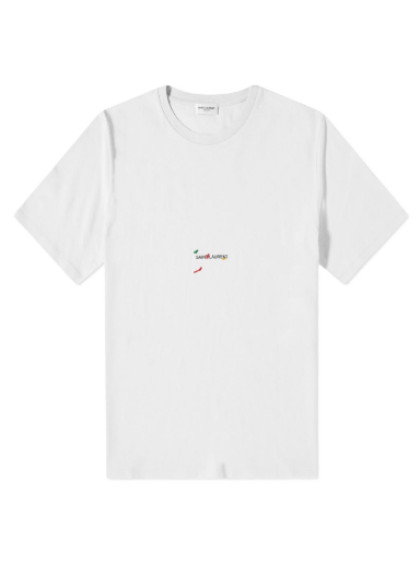 Majica Saint Laurent Rive Gauche Tee Bela | 686186Y36QP-8520