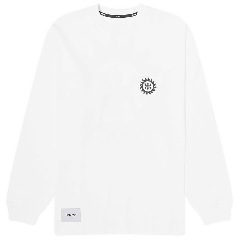 Majica WTAPS 19 Long Sleeve Printed Bela | 241ATDT-CSM19-WHT