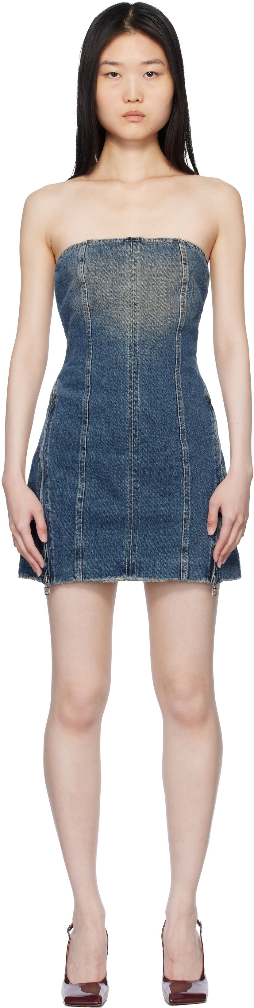 Obleke Ksubi Ksubi Avenue Denim Minidress Modra | WPS25DR006