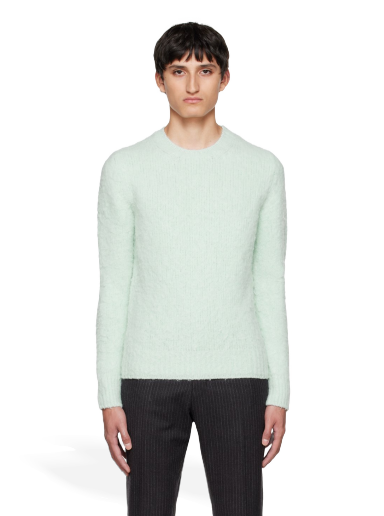 Pleteni pulover AMI Crewneck Sweater Zelena | HKS053.028