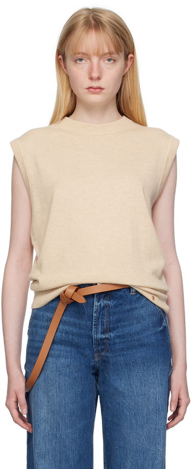 Pleteni pulover Anine Bing ANINE BING Ronan Sleeveless Knit Top Bež | A-09-2331-OMA1, 0