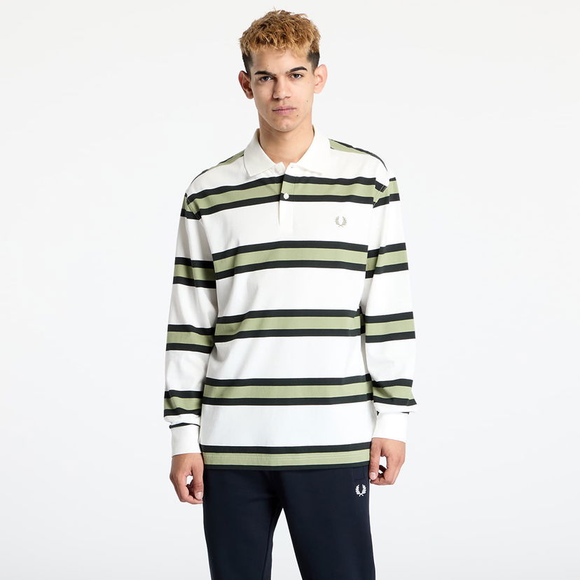 Polo majica Fred Perry FRED PERRY Jersey Stripe Polo Shirt Bela | M9849 760