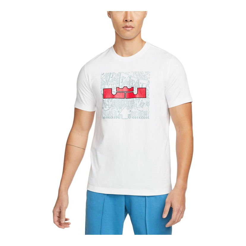 Majica Nike Nike LeBron Cartoon Print T-Shirt Bela | DQ1884-100