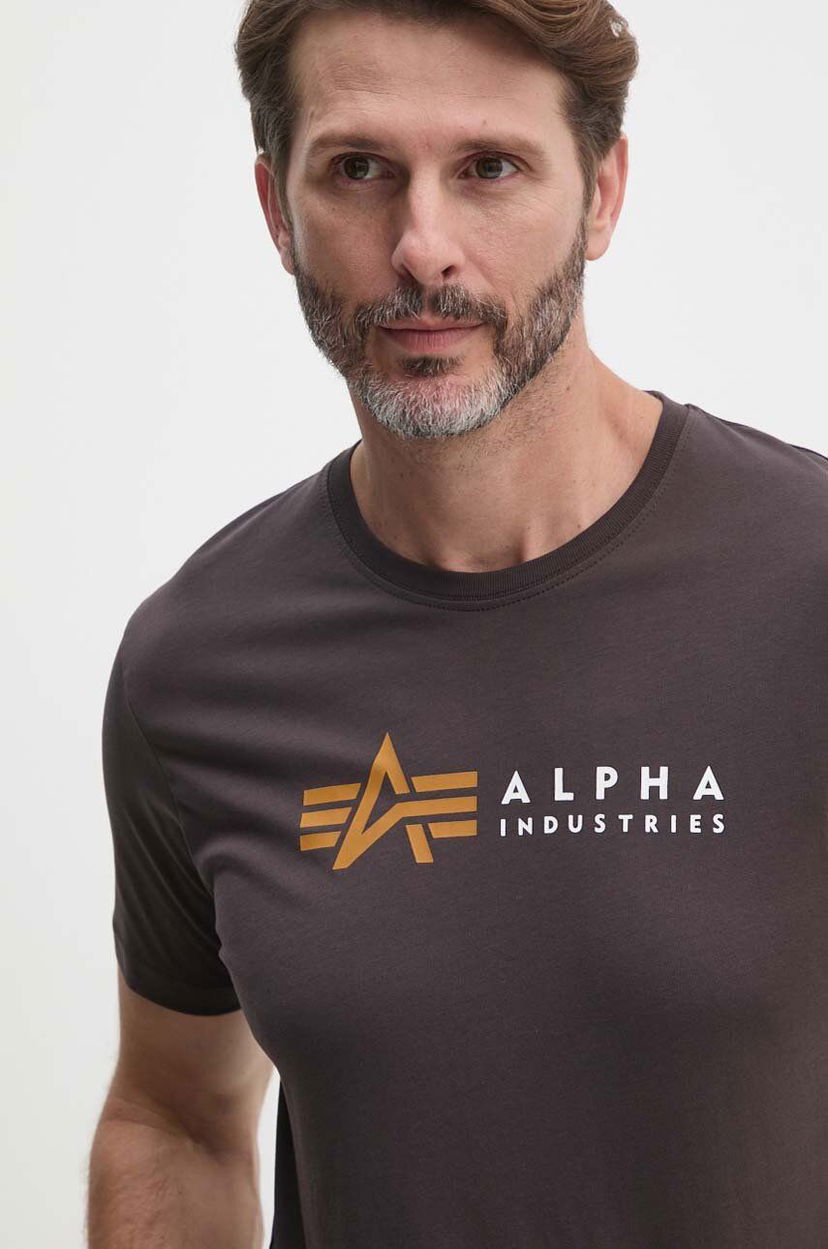 Majica Alpha Industries T-Shirt Print Rjava | 118502