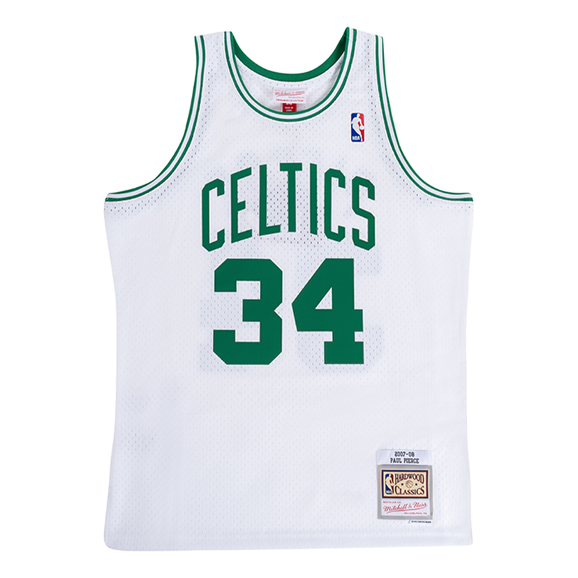 Majica brez rokavov Mitchell & Ness Boston Celtics Paul Pierce #34 Swingman Jersey Bela | SMJYAC20002-BCEWHIT07PPI