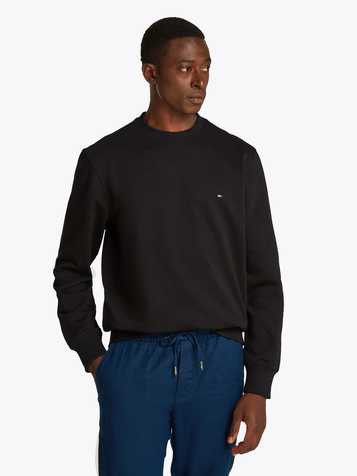 Pleteni pulover Tommy Hilfiger Tommy Hilfiger Essential Crew Sweatshirt Črna | MW0MW37237BDS, 0