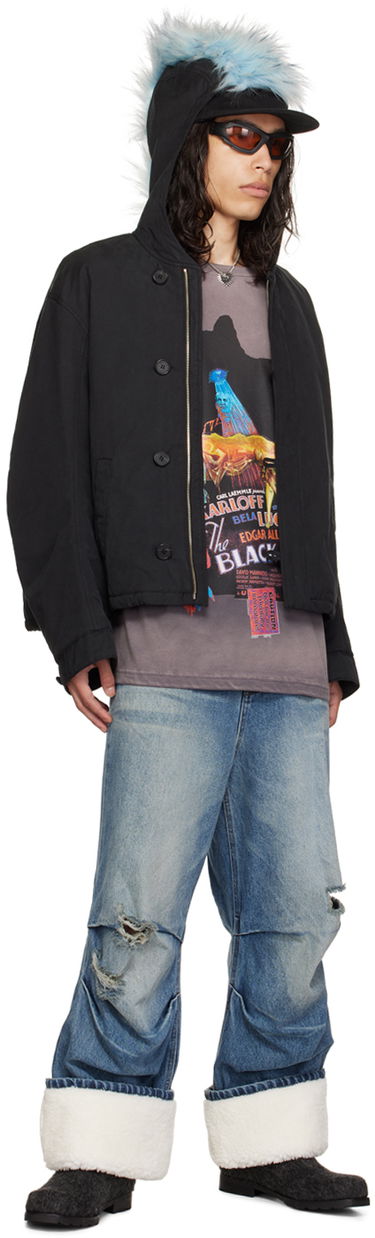 Bomber jakna We11done Sortie Buttoned Neckline Jacket Črna | WD-JK3-23-052-U-BK, 3