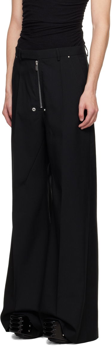 Hlače Rick Owens Rick Owens Concordians Wide Bela Tailored Trousers Črna | RU02E1354 WGP, 3
