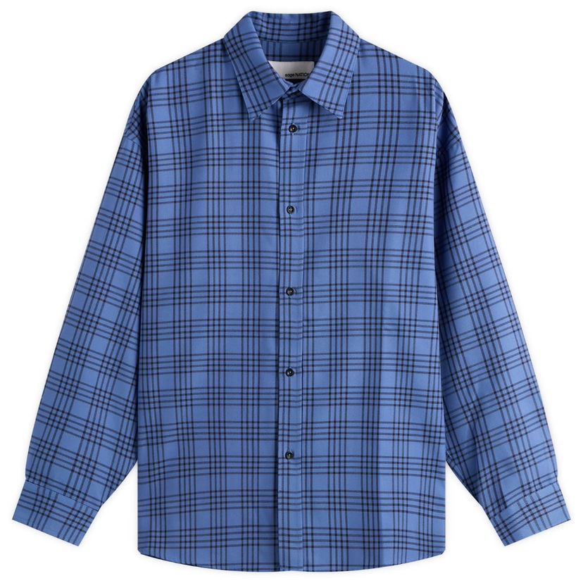Srajce sage NATION Chisholm Check Shirt Modra | S075-RBC