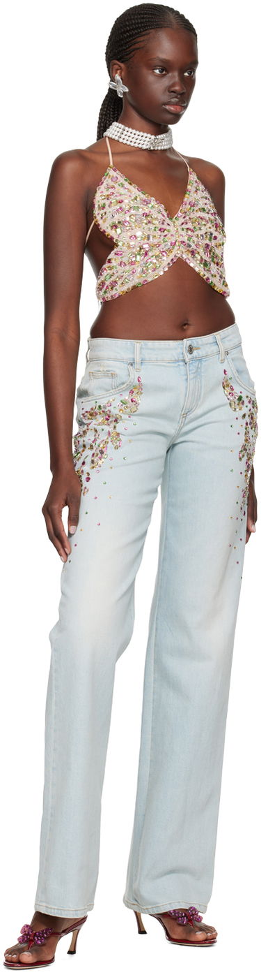 Majica brez rokavov Blumarine Blumarine Embellished Halter Top Večbarvna | P422C265A, 3