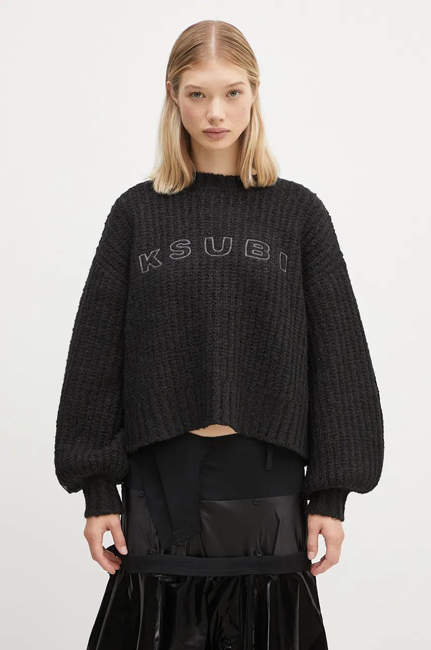 Pleteni pulover Ksubi Crewneck Sweater Črna | WFA24KW003, 0