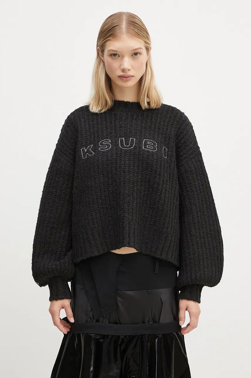 Pleteni pulover Ksubi Crewneck Sweater Črna | WFA24KW003