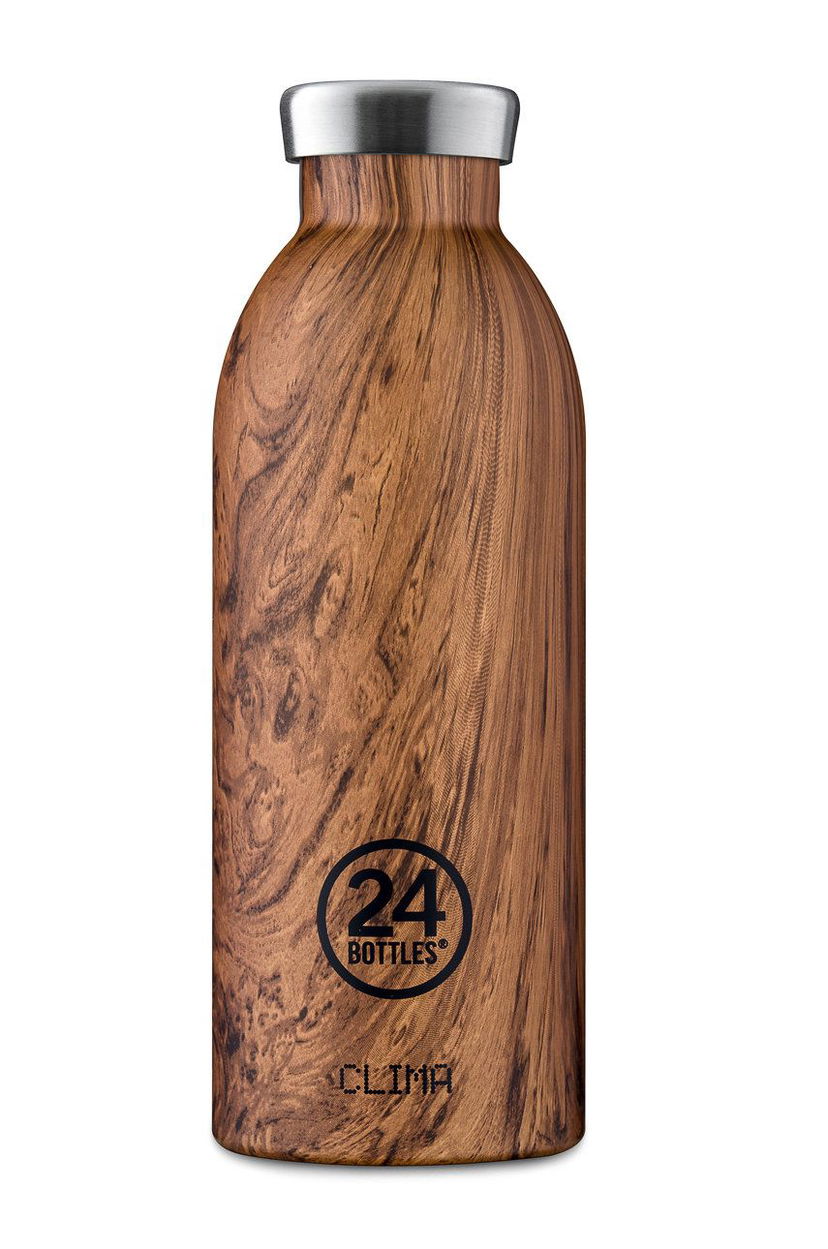 Steklenica za pitje 24Bottles Bottle 500 ml Rjava | Clima.500.Sequoia.Wood