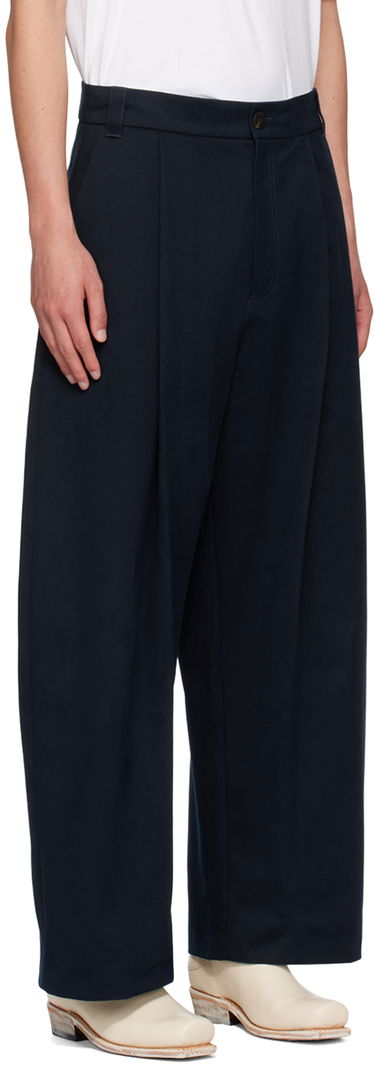 Hlače Studio Nicholson Studio Nicholson Pleated Trousers Črna | SORTE SNM - 351 -, 4