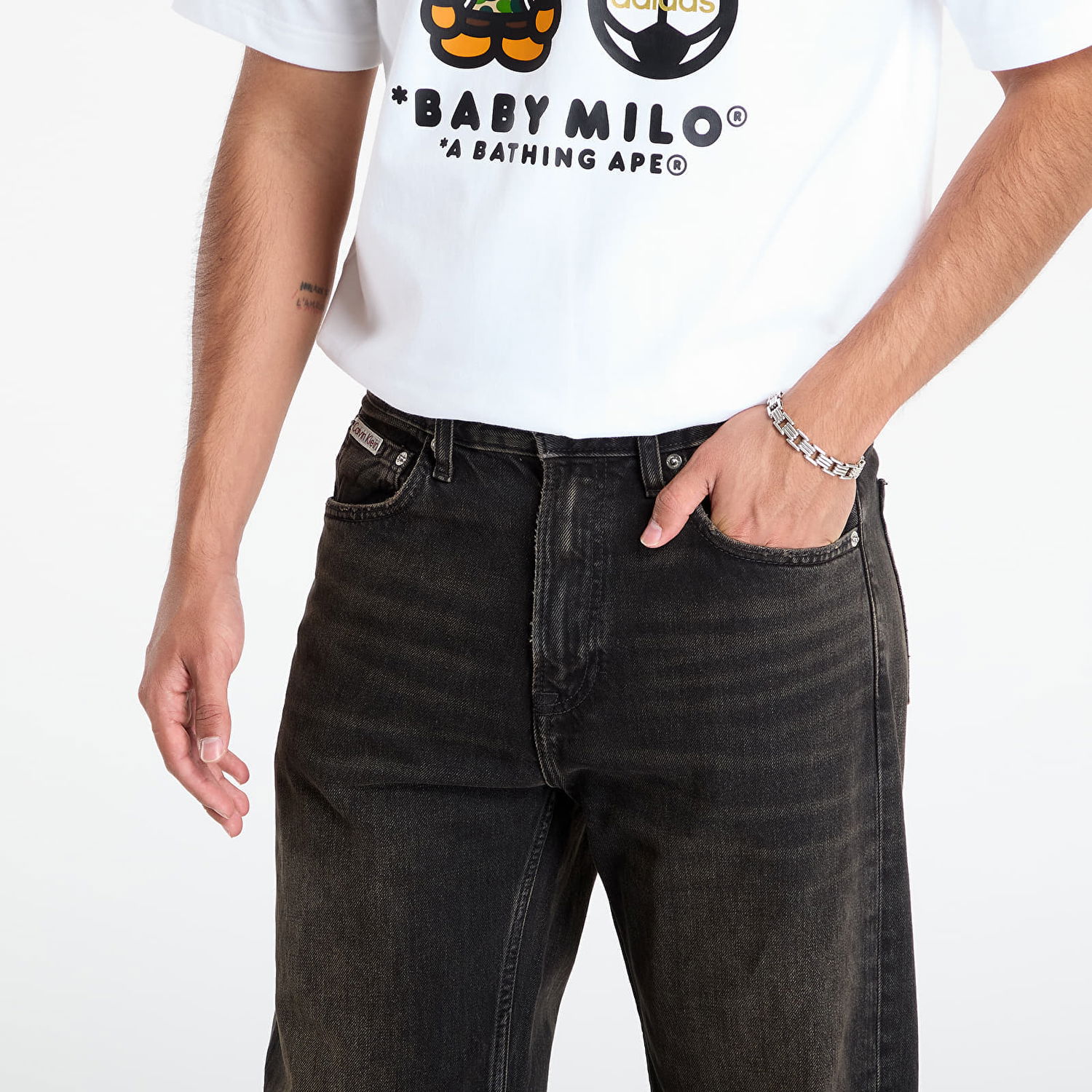 Kavbojke CALVIN KLEIN Calvin Klein Jeans 90S Straight Espress Pants W35/L32 Črna | LV04RD724G 01G, 1