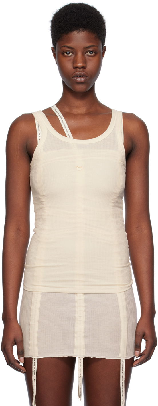Majica brez rokavov Baserange Slim Heart Tank Top Bež | TOHT-RB-SP24, 0