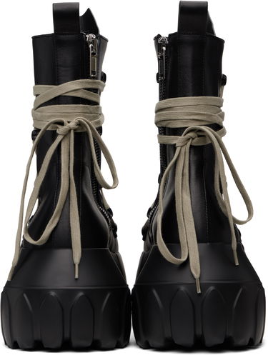 Superge in čevlji Rick Owens Rick Owens Hollywood Megalace Mega Tractor Boots Črna | RR01E5867 LCHW1, 1