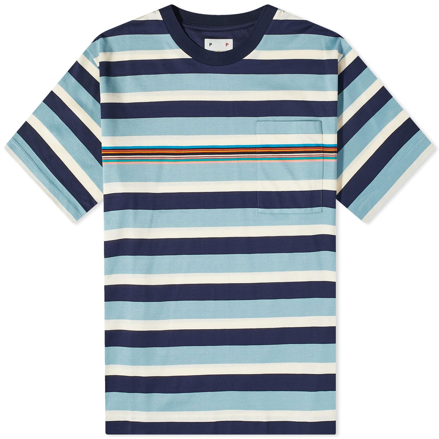 Majica Pop Trading Company x Paul Smith Stripe Tee Mornarica | M1R-136Y-K02032, 0