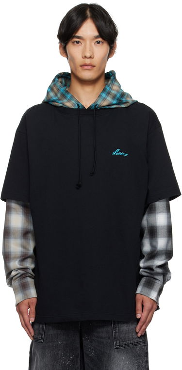 Majica We11done We11done Checkered Layered T-Shirt Črna | WD-TT2-25-783-U-BK, 0