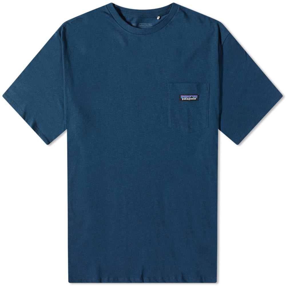 Majica Patagonia Regenerative Cotton Pocket Tee Mornarica | 53255-TIDB, 0