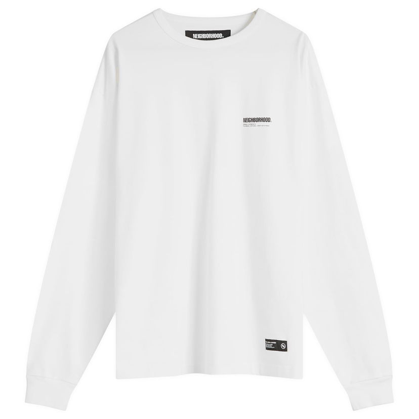 Majica Neighborhood Classic Logo Longsleeve T-Shirt, Size Large Bela | 251FPNH-CSM03-WHT