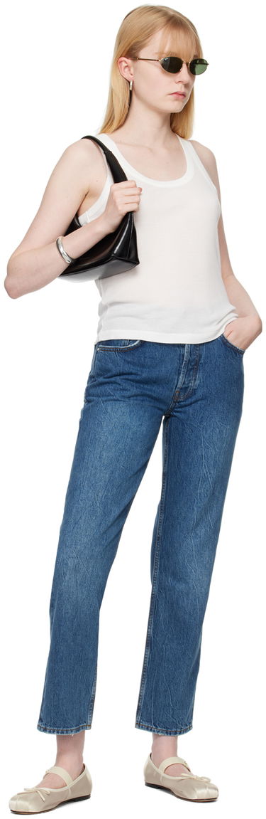 Kavbojke Anine Bing ANINE BING Benson Straight Jeans Modra | A-06-10010-WHD20, 3