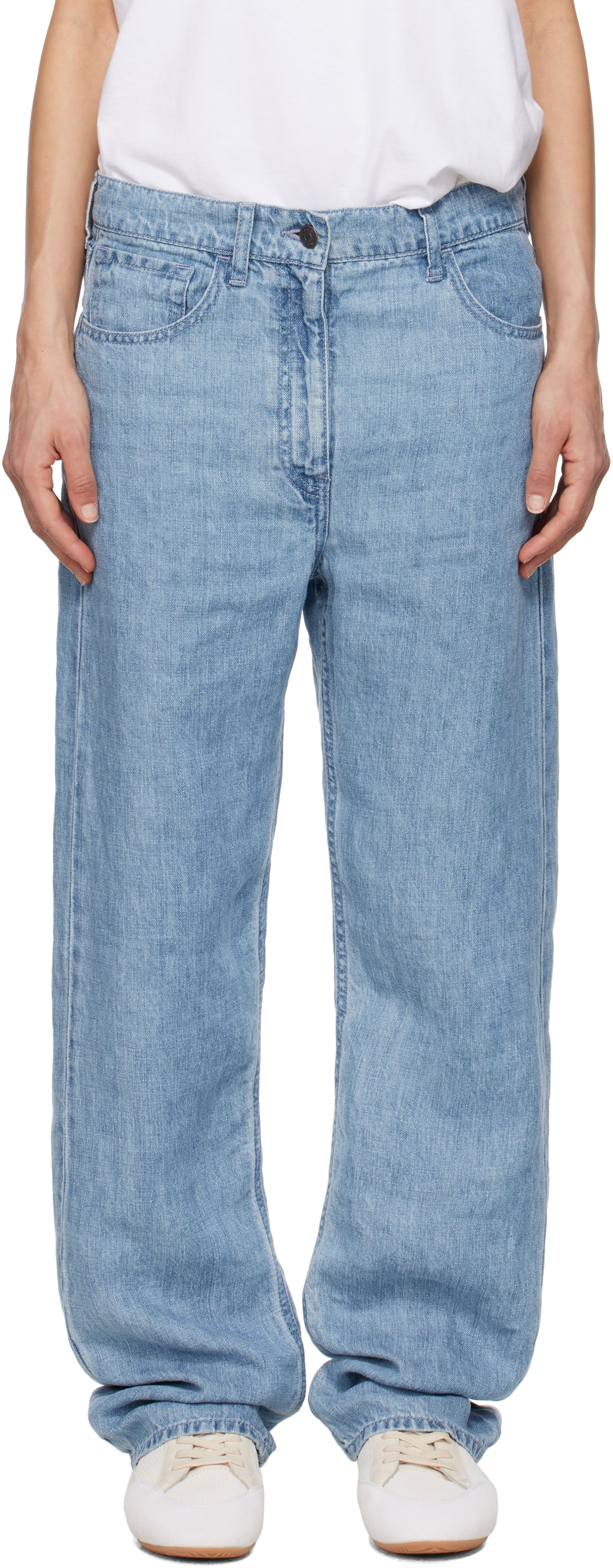 Kavbojke The Row The Row Tarley Wide Leg Jeans Modra | 8766-W3654, 0