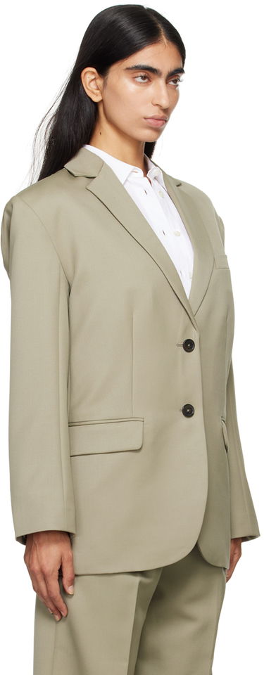 Plašči Anine Bing Quinn Single-Breasted Blazer Zelena | A-01-7073-250, 4