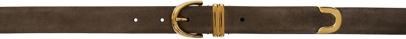 Pasovi Khaite Khaite Bambi Suede Belt Rjava | 10010-726
