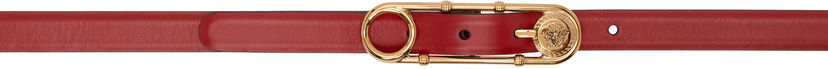 Pasovi Versace Versace Safety Pin Leather Belt Rdeča | 1004792_DV3T_1RB3V
