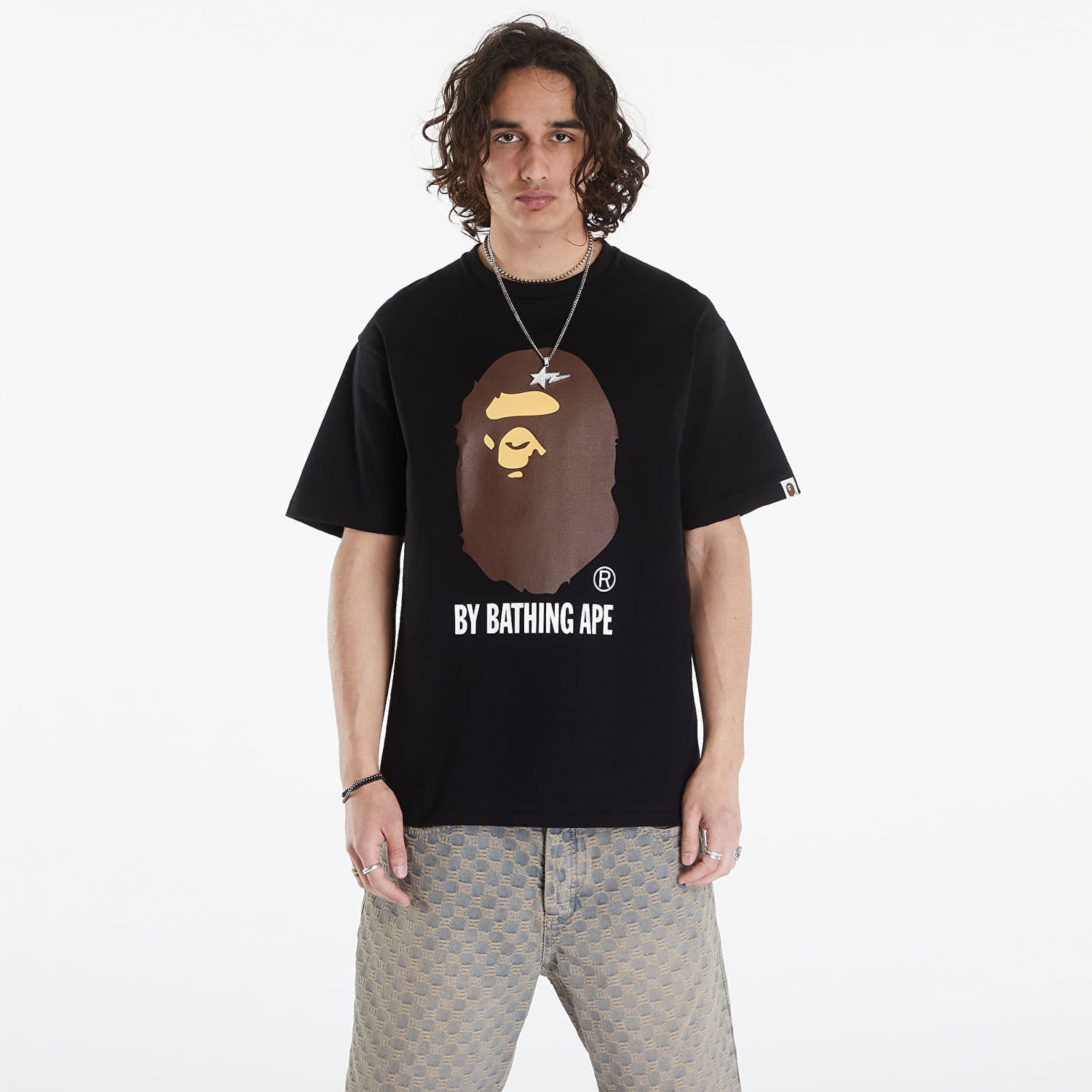 Majica BAPE A BATHING APE By Bathing Ape Tee Black Črna | 001TEK301002M BLK, 0