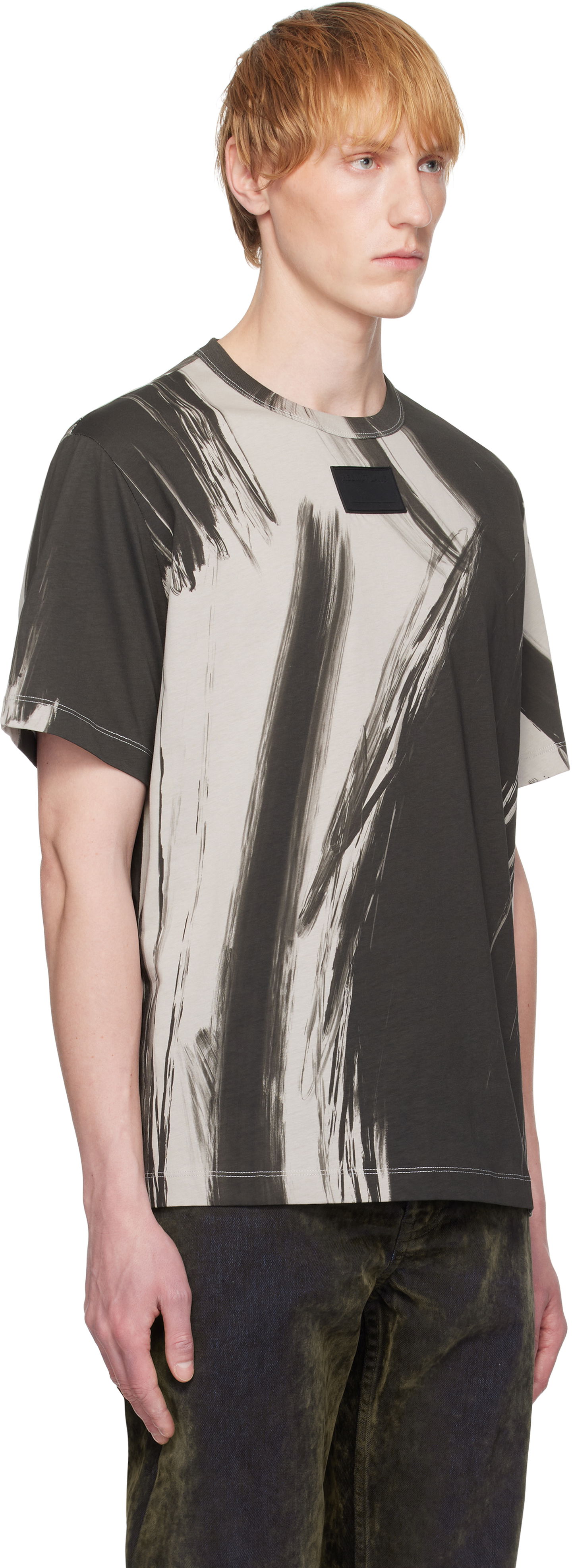 Majica Helmut Lang Helmut Lang Feather Print T-Shirt Siva | P02HM505, 1