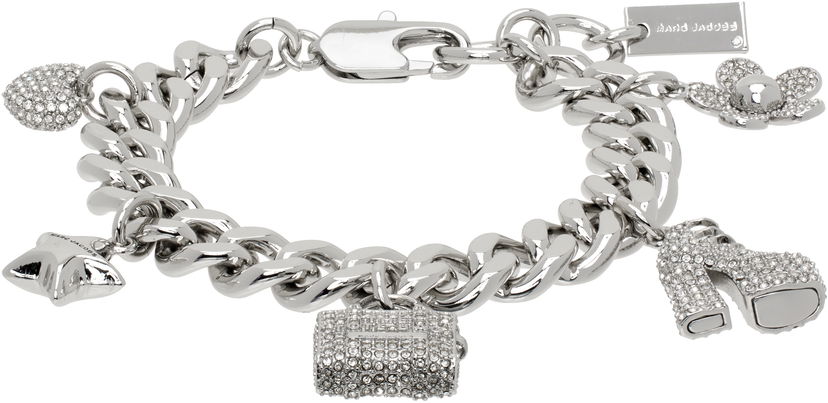 Zapestnica Marc Jacobs Marc Jacobs The Pave Mini Icon Charm Bracelet Kovinski | 2R3JBR001J81