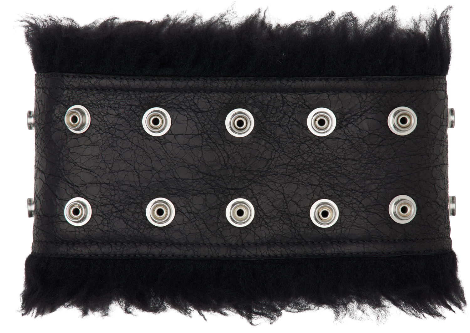 Pasovi Rick Owens Rick Owens Concordians Strobe Fur Neck Band Črna | RP02E4433 LSHC, 1