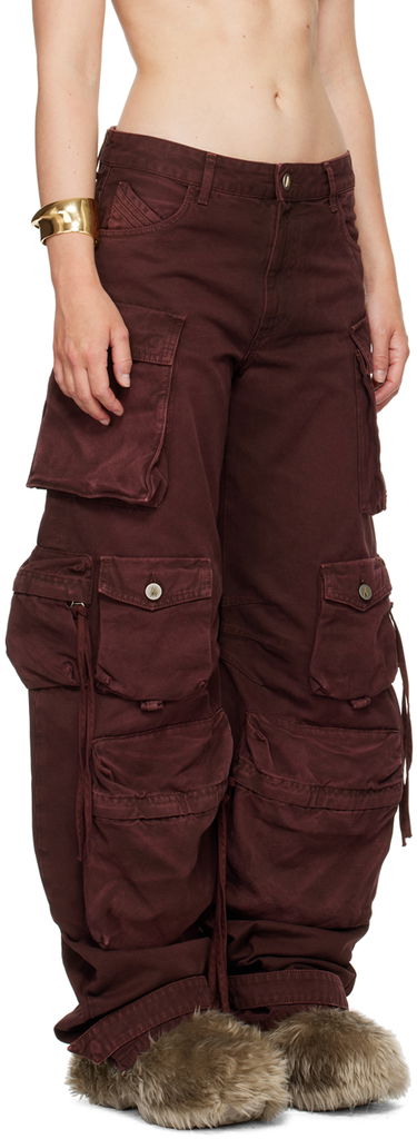 Cargo hlače The Attico Attico Fern Cargo Pants Bordo | 247WCP84 D088, 1