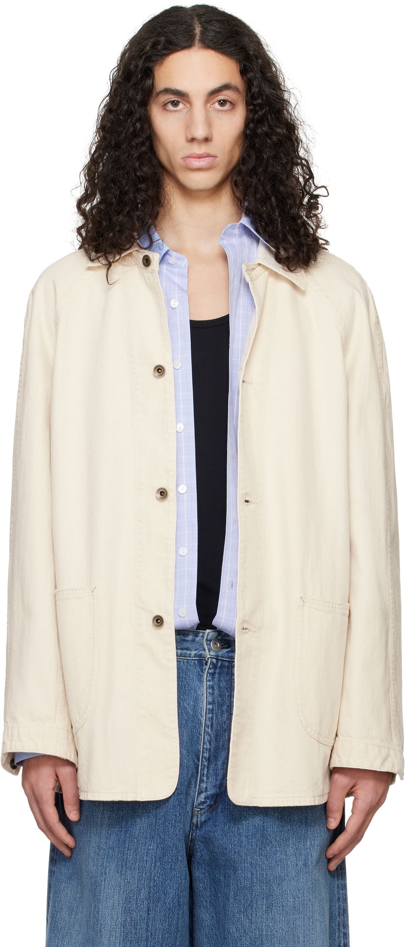 Jakna Maison Margiela Maison Margiela Sports Denim Jacket Bež | S50AM0635 M30023