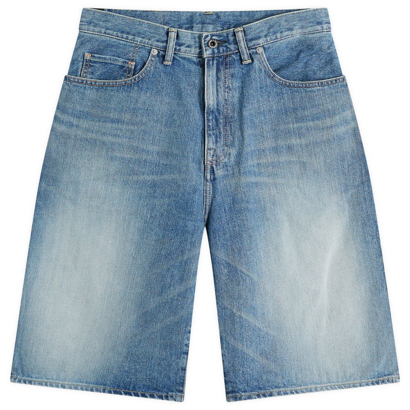 Kratke hlače BAPE A Bathing Ape Men's College Denim Shorts in Light Indigo, Size Large | END. Clothing Turkizna | 001DSK301001M-LID