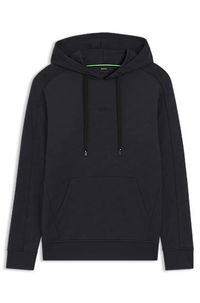 Regular-fit Hoodie with Quilted Jacquard, Drawstring, and Kangaroo Pocket